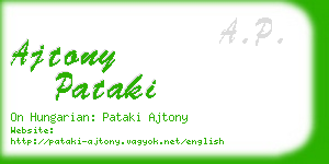 ajtony pataki business card